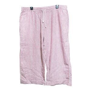Beach Lunch Lounge Striped Pink Lounge Pants XL